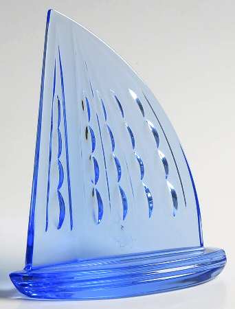 Waterford Crystal Figurine Sailboat-Blue - No Box