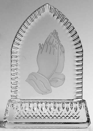 Waterford Crystal Figurine Praying Hands - Boxed