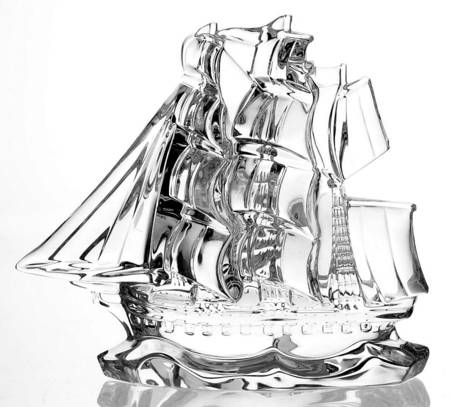 Waterford Crystal Figurine Tall Ship - Boxed