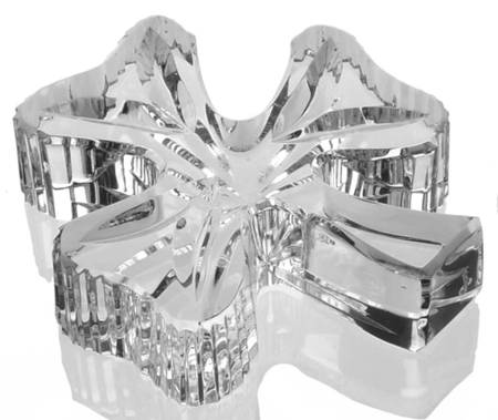 Waterford Crystal Paperweight Shamrock - Boxed