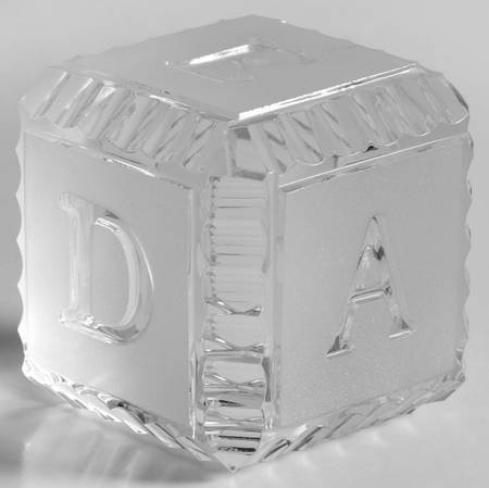 Waterford Crystal Paperweight Abc Block-Frosted - Boxed