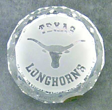 Waterford Crystal Paperweight Texas Longhorns - Boxed