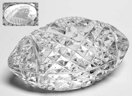 Waterford Crystal Paperweight Carolina Panthers October 1993 - Boxed