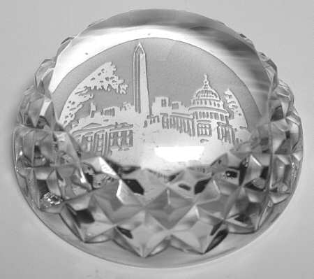 Waterford Crystal Paperweight Washington D.C. - Boxed