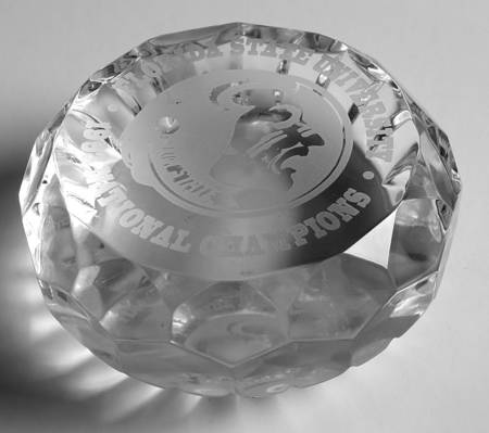 Waterford Crystal Paperweight Florida State University-1993 National  - Boxed