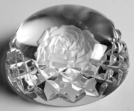 Waterford Crystal Paperweight Rose-Dome 1st Edition - Boxed