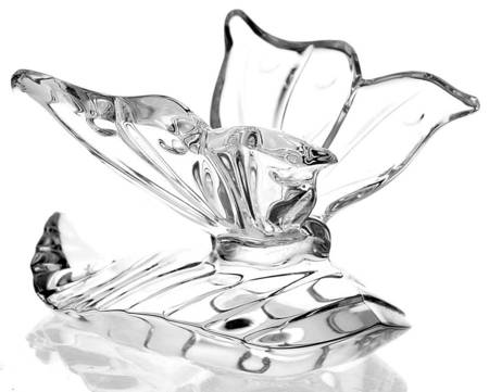 Waterford Crystal Paperweight Butterfly On Leaf - No Box