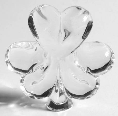 Waterford Crystal Paperweight Shamrock Hand Cooler - Boxed