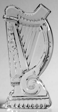 Waterford Crystal Paperweight Irish Harp - Boxed