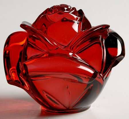 Waterford Crystal Paperweight Red Rose - Boxed