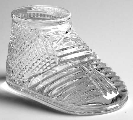 Waterford Crystal Paperweight Baby Shoe - No Box