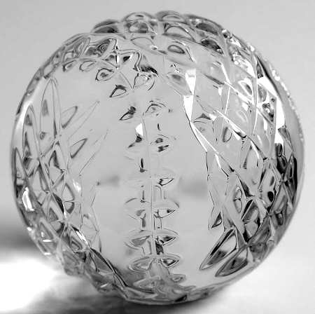 Waterford Crystal Paperweight Baseball - Boxed