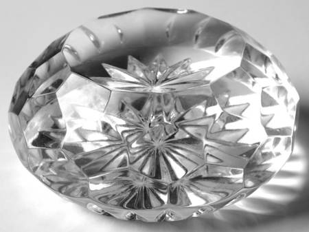Waterford Crystal Paperweight Round Paperweight--Honeycomb - No Box