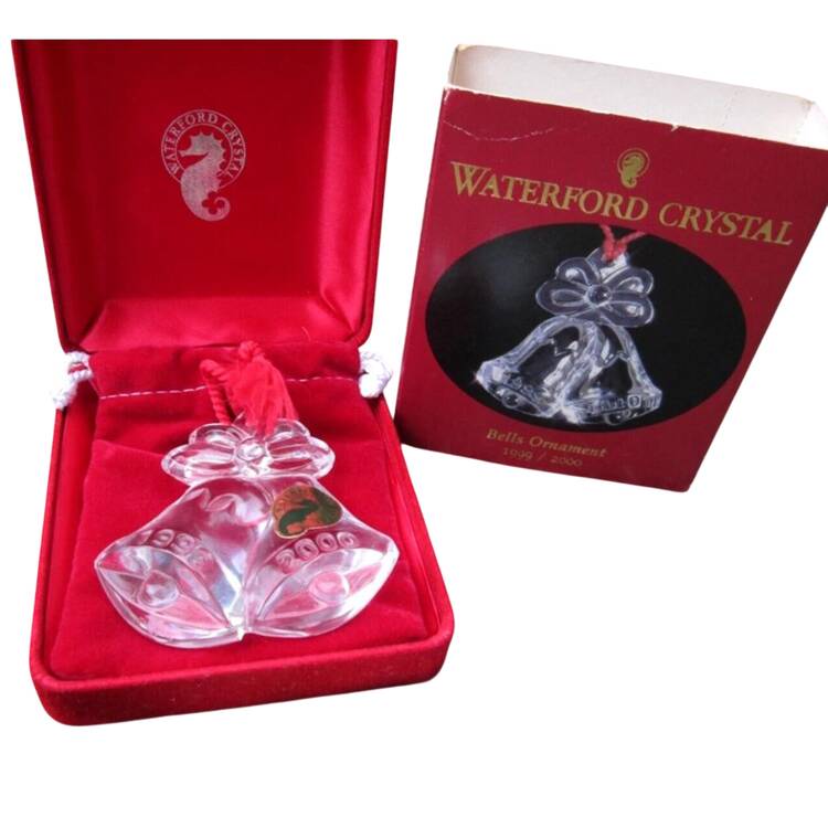 Waterford Christmas Ornament Bells 1999-2000 - Boxed by Waterford Crystal