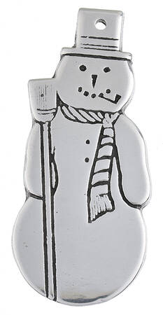 Wilton Armetale Christmas Ornament Snowman - No Box