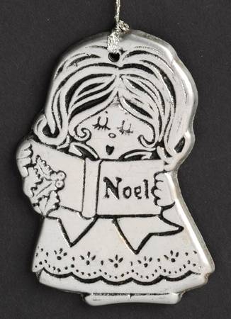 Wilton Armetale Christmas Ornament Noel Angel Singing - No Box