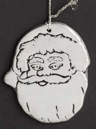 Wilton Armetale Christmas Ornament Santa Head - No Box