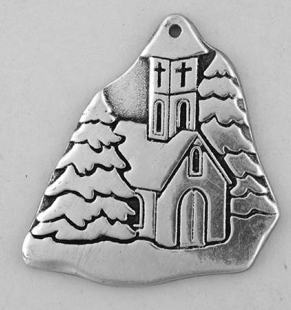 Wilton Armetale Christmas Ornament Church - No Box