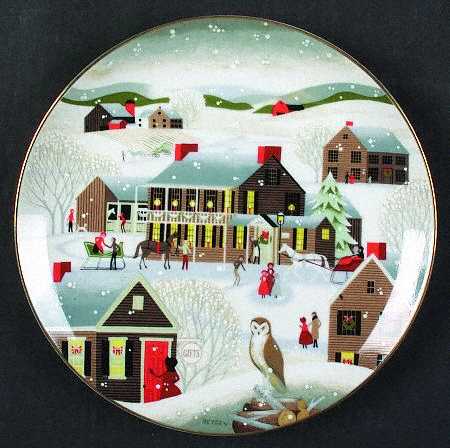 Christmas Plate Village Inn - Boxed