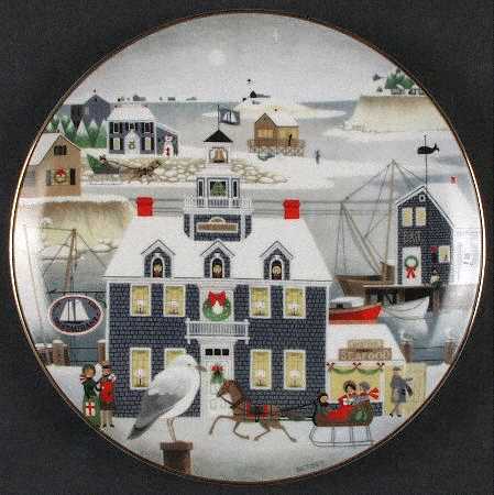 Christmas Plate Christmas Harbor - Boxed