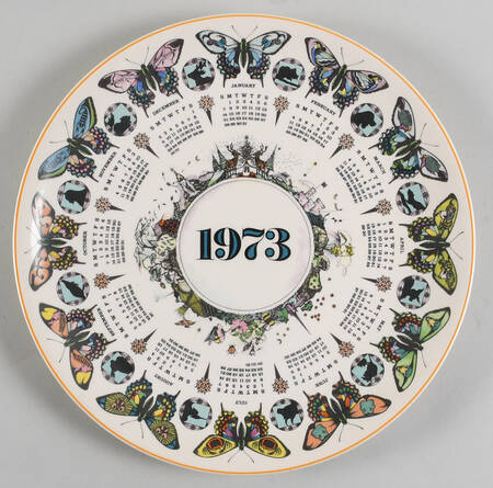 Calendar Plate Bountiful Butterfly - No Box