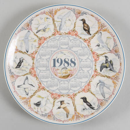 Calendar Plate Sea Birds - No Box