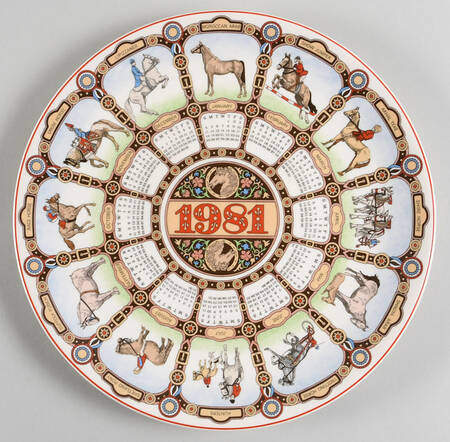 Calendar Plate Horses - Boxed