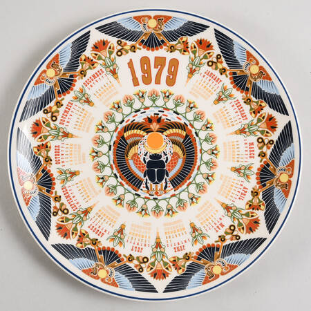 Calendar Plate Sacred Scarab - No Box