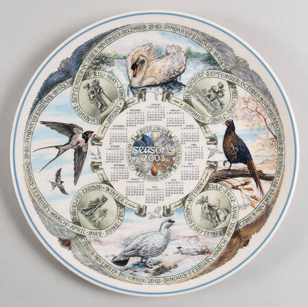 Calendar Plate Birds - No Box