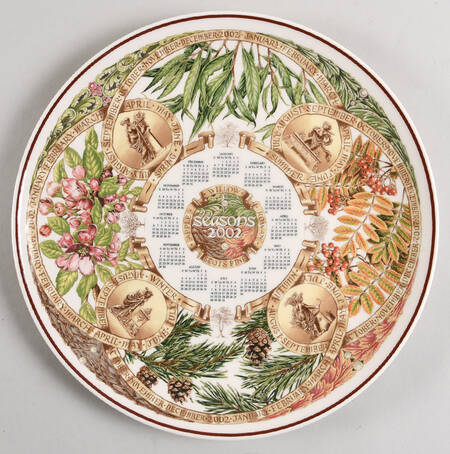 Calendar Plate Seasons - No Box