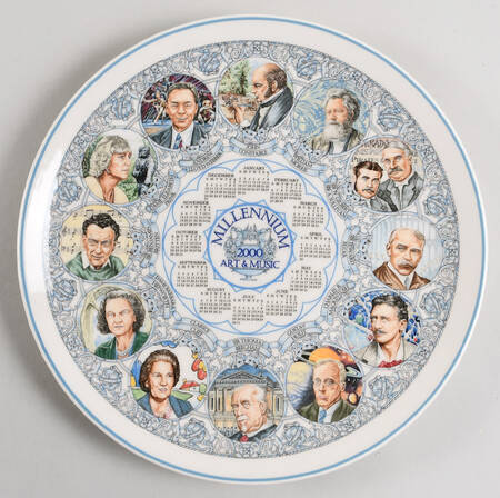 Calendar Plate Art And Music - Boxed