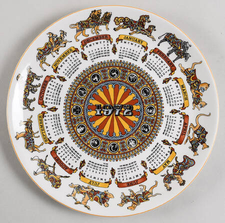 Calendar Plate Animal Carnival - No Box