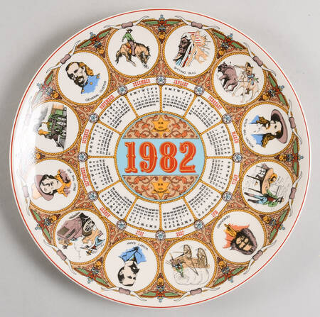 Calendar Plate Wild West - Boxed