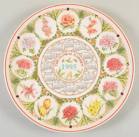 Calendar Plate The Floral Garden - No Box