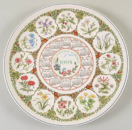 Calendar Plate The Cottage Garden - Boxed