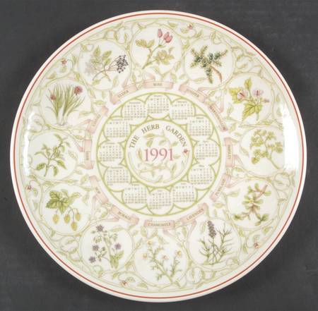 Calendar Plate The Herb Garden - No Box