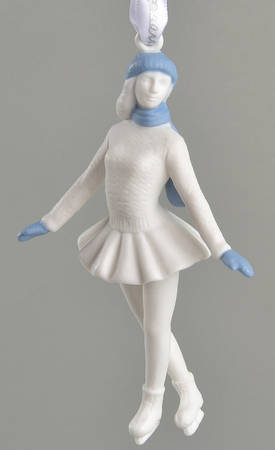 Wedgwood Christmas Ornament Skater - Boxed
