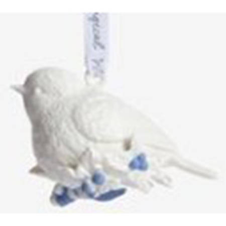 Wedgwood Christmas Ornament White Robin - Boxed