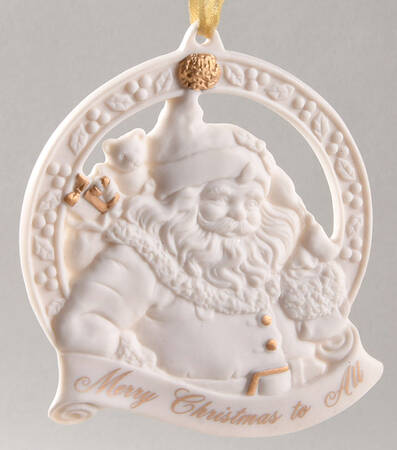 Wedgwood Christmas Ornament Santa-Merry Christmas To All - Boxed