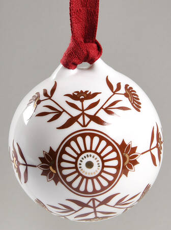 Wedgwood Christmas Ornament Red Splendor #1 - Boxed