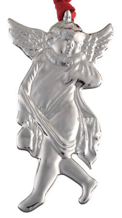 Wedgwood Christmas Ornament Orphaniel- Silver Coated - Boxed