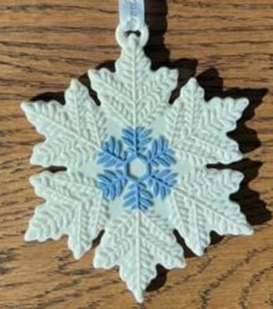 Wedgwood Christmas Ornament Snowflake - Boxed