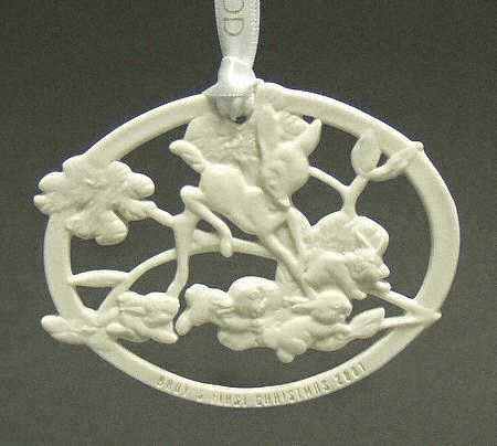 Wedgwood Christmas Ornament Bambi Babys First Christmas - Boxed