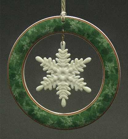 Wedgwood Christmas Ornament Winter Fest Snowflake - Boxed