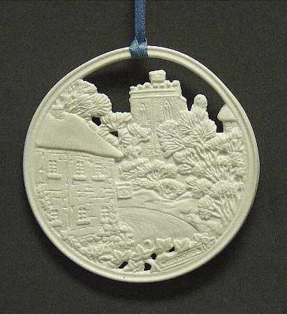 Wedgwood Christmas Ornament Town Square-White Jasper - Boxed