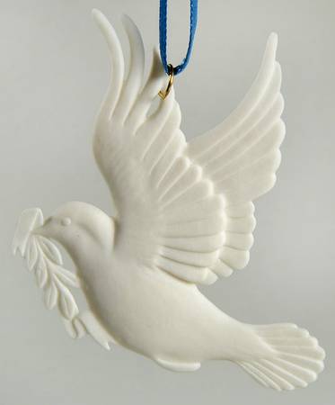 Wedgwood Christmas Ornament Dove Of Peace-Flat - Boxed