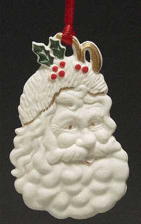 Wedgwood Christmas Ornament Santa-Head-Multicolor - Boxed