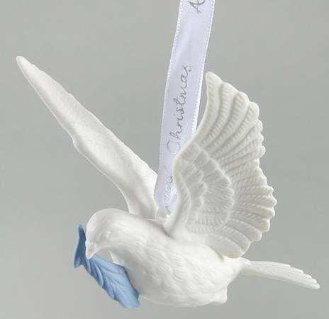 Wedgwood Christmas Ornament Dove White - Boxed