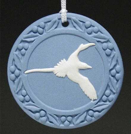 Wedgwood Christmas Ornament Longtail - Blue - Boxed