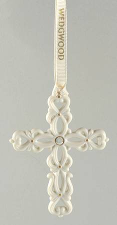 Wedgwood Christmas Ornament Pierced Cross - No Box